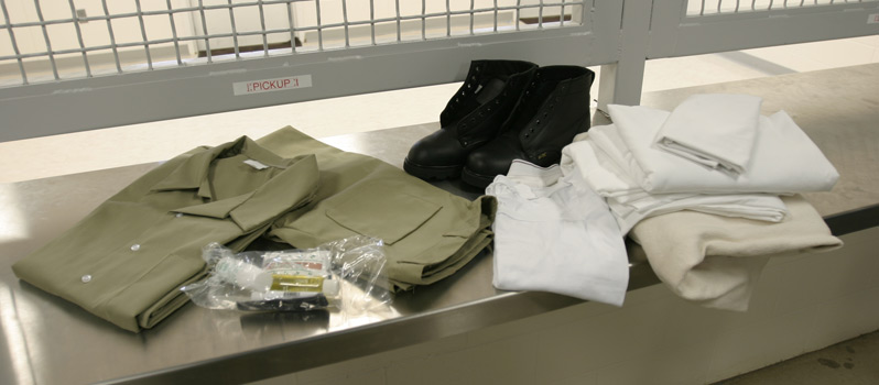 Items issued to new inmates
