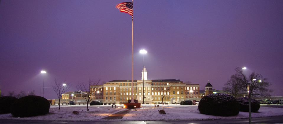 Springfield MCFP set against the snow at night