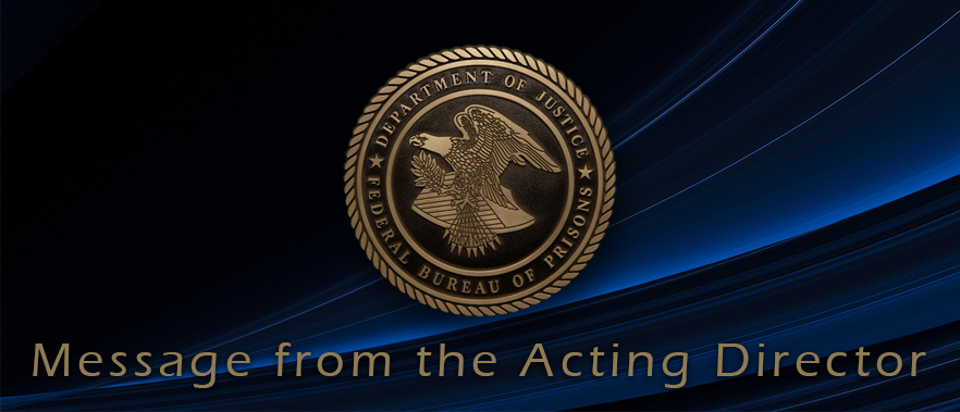 FBOP seal over blue gradient background